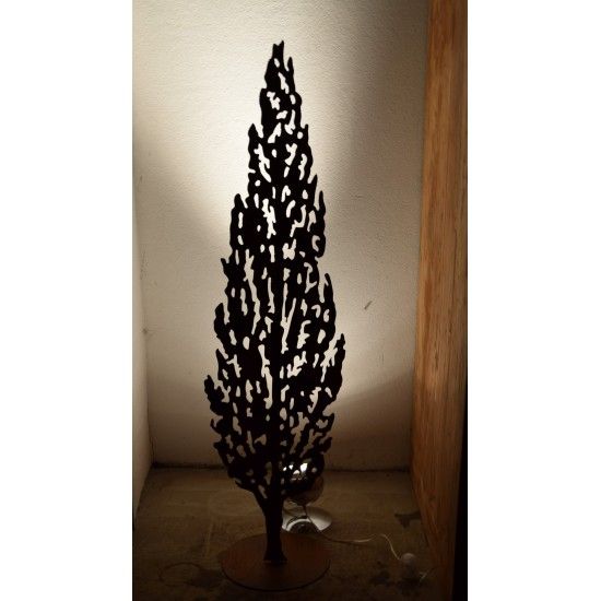 Bäume Edelrost Zypresse - Toscana - mit Ausschnitten, Höhe 180 cm, zum Stecken Höhe 180 cm
Breite 45 cm
hinten ist ein Rohr an