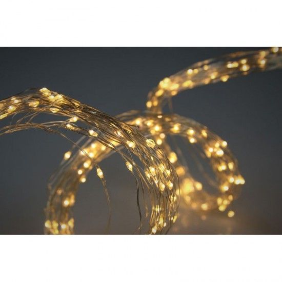 Lichterketten LED LED Lichterkette warmweiß Outdoor mit 180 Lichter ca. 2 m Länge Schönes warmweißes Licht mit 180 kleinen LED L