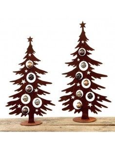 Weihnachtsbaum Metall und Edelrost Dekotanne 70 cm hoch für Christbaumkugeln - Metall Weihnachtsbaum Dieser Weihnachtsbaum Metal