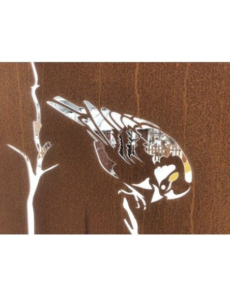 Vogel Deko Edelrost Sichtschutzwand - Meisen auf Ast - Höhe 200 cm Edelrost Sichtschutzwand "Meisen auf Ast"
Höhe: 200 cm
Brei