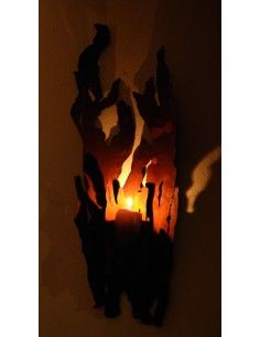 Wandlicht "Fackel" für Kerzen 2
