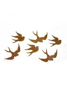 Sonstige Vögel Deko Schwalben Metall (2er Set) zum Hängen 
16-20cm
