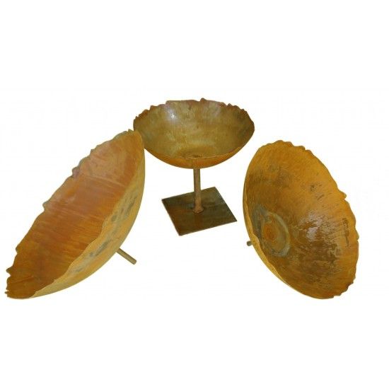 runde Pflanzschalen Ripple Schale mit leicht welligem Rand und kurzem Rohr an der Unterseite, Durchmesser 34 cm 
Wasserdichte M