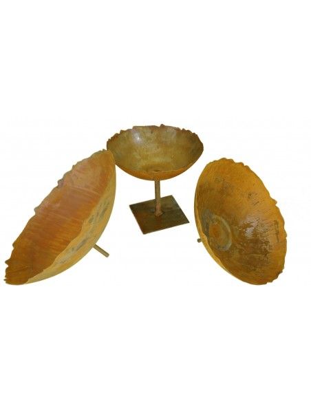 runde Pflanzschalen Ripple Schale mit leicht welligem Rand und kurzem Rohr an der Unterseite, Durchmesser 34 cm 
Wasserdichte M