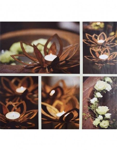 Frühlingsdeko Gartendeko Metall Blüte - Cherie - Ø 23 cm mit Hülse für Stab 
in die Mitte passt ein Teelicht
kann nach beliebe