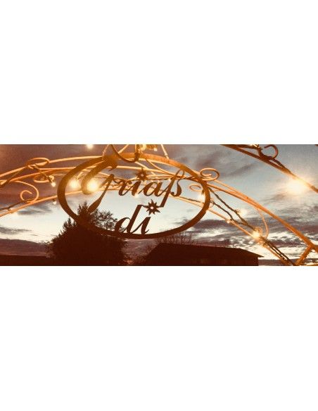 Allgäu Deko Rost Schriftzug oval Griaß di mit Edelweiß, Höhe 14 cm Breite 25 cm Der Edelrost Schriftzug ist eine wunderschönes D