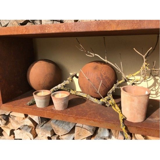 20 cm Kugeln Kugel Edelrost 25 cm Durchmesser - geschlossen geschlossene Edelrost Kugel mit 25 cm Durchmesser
Materialstärke 1,