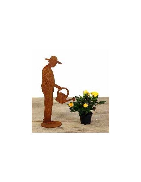 Gärtner Figur Gärtner „Gerhard“ mit Gießkanne, auf Platte 30cm auf