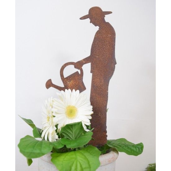 Gärtner Figur Gärtner „Gerhard“ mit Gießkanne, auf Platte 30cm 
auf Standplatte
Höhe 30 cm
