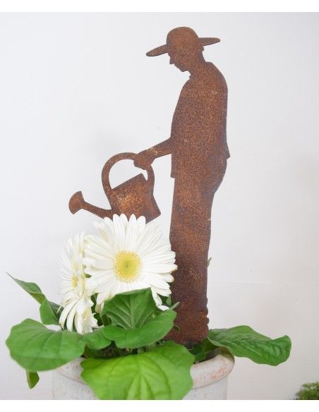 Gärtner Figur Gärtner „Gerhard“ mit Gießkanne, auf Platte 30cm 
auf Standplatte
Höhe 30 cm
