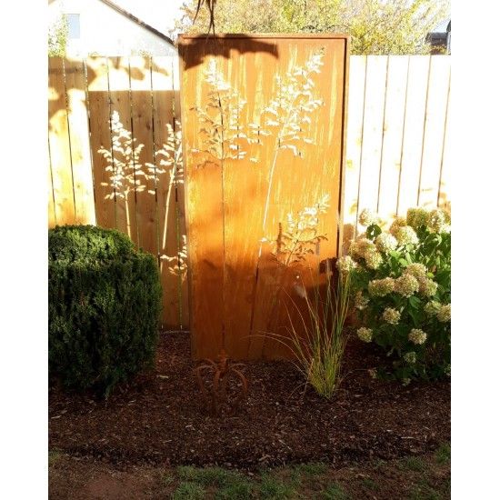 Sichtschutzwände und Paravents Sichtschutzwand Metall Gräser Motiv - 200 x 100 cm - Sichtschutzelement Rost 



Diese Sichts