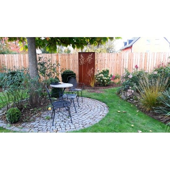 Sichtschutzwände und Paravents Sichtschutzwand Metall Gräser Motiv - 200 x 100 cm - Sichtschutzelement Rost 



Diese Sichts