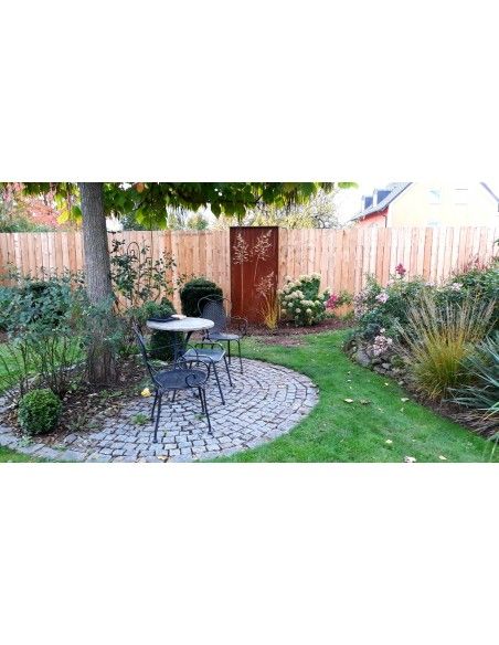 Sichtschutzwände und Paravents Sichtschutzwand Metall Gräser Motiv - 200 x 100 cm - Sichtschutzelement Rost 



Diese Sichts