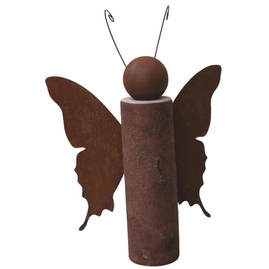 Holz / Rost Kombinationen Rost Schmetterling auf Holzstamm Unser Schmetterling ist eine ausgefallene Holz-Rost Kombination für d