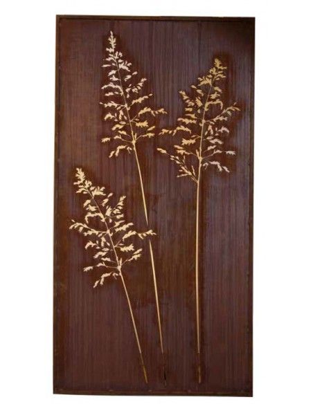 Sichtschutzwände und Paravents Sichtschutzwand Metall Gräser Motiv - 200 x 100 cm - Sichtschutzelement Rost 



Diese Sichts