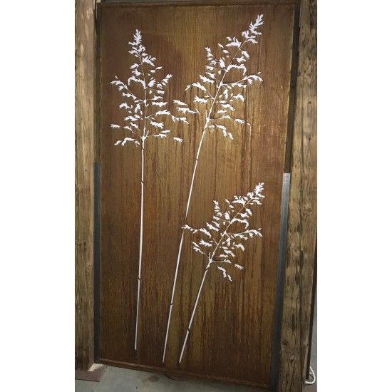 Sichtschutzwände und Paravents Sichtschutzwand Metall Gräser Motiv - 200 x 100 cm - Sichtschutzelement Rost 



Diese Sichts