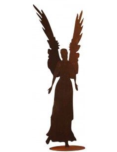 Engelfiguren kaufen und Engel Bastel-Ideen Rost Engel Celeste aus 3 mm Stahl, Höhe 87 cm 
großer (87 cm) Edelrost Engel mit ang