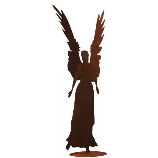 Engelfiguren kaufen und Engel Bastel-Ideen Rost Engel Celeste aus 3 mm Stahl, Höhe 87 cm 
großer (87 cm) Edelrost Engel mit ang