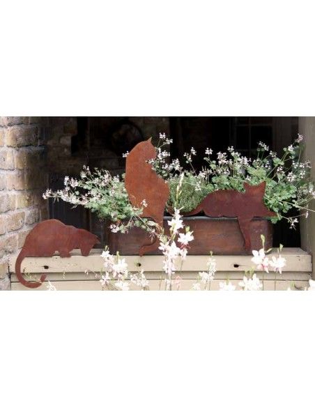 Deko Katzen und Mäuse 3er Set Katzen für Kante 3er Set Rost Katzen für Kanten mit Edelrost Patina 3 Stück als Sparangebot

1 x