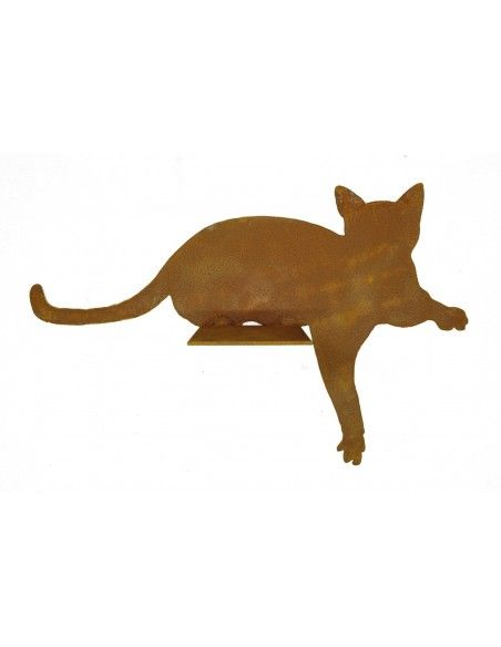 Deko Katzen und Mäuse Deko Katze für Kante - Pfote nach unten - Kantenhocker Katze liegend mit Pfote nach unten 45 cm lang
Hint