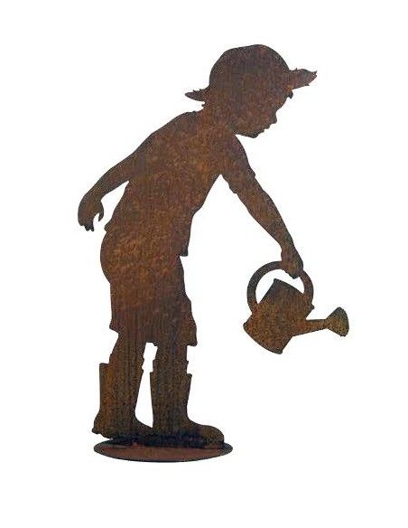 Gärtner Figur kleiner Gärtner Till mit Gießkanne auf Platte - Höhe 98 cm - Breite 65 cm lebensgroße Kinderfigur Produktdetails:
 Gärtner Figur kleiner Gärtner Till mit Gießkanne auf Platte - Höhe 98 cm - Breite 65 cm lebensgroße Kinderfigur Produktdetails: