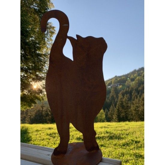 Deko Katzen und Mäuse Katze von Vorne nach oben schauend auf Platte 46 cm hoch Produktdetails:

Höhe 46
Breite 22cm
auf eine