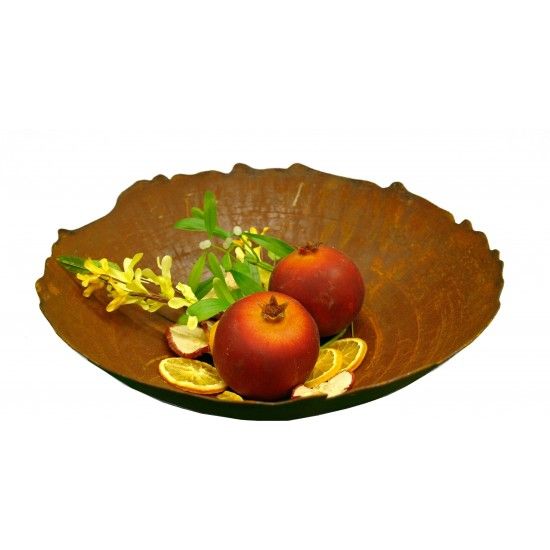 runde Pflanzschalen Blumenschale Metall - Ripple - mit leicht welligem Rand - Durchmesser 34 cm Schale mit welligem Rand
Innend