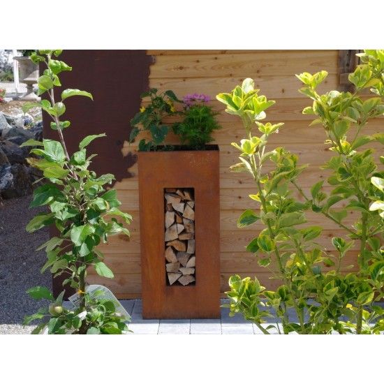 Säulen mit Pflanzboden Holzregal zum Bepflanzen, hochkant, Höhe 100 cm Außenmaß:
Höhe 100 cm
Breite 45 cm
Tiefe 27 cm
In