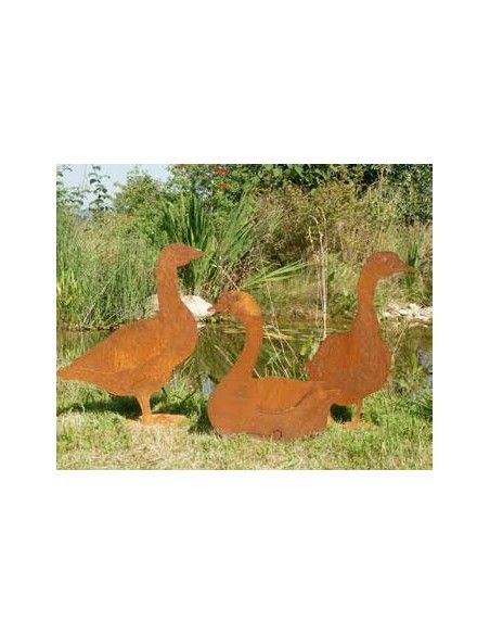 Enten und Gänse Deko Gans Metall - stehend von Vorne 60 cm hoch Höhe 60 cm,
auf Bodenplatte
 Enten und Gänse Deko Gans Metall - stehend von Vorne 60 cm hoch Höhe 60 cm,
auf Bodenplatte
