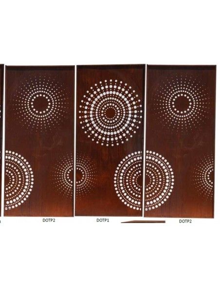 Sichtschutzwände und Paravents DOT Paravent 1 Sichtschutzwand mit Kreisen u. großen Punkten 200 cm hoch - moderner Sichtschutzza