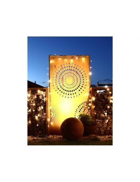 Sichtschutzwände und Paravents DOT Paravent 1 Sichtschutzwand mit Kreisen u. großen Punkten 200 cm hoch - moderner Sichtschutzza