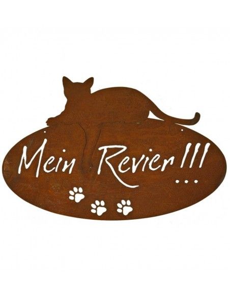 Deko Katzen und Mäuse Katzenschild - Mein Revier - oval, zum Hängen , Höhe 40 cm Höhe 26 cm
Breite 40 cm
Ovale Form
