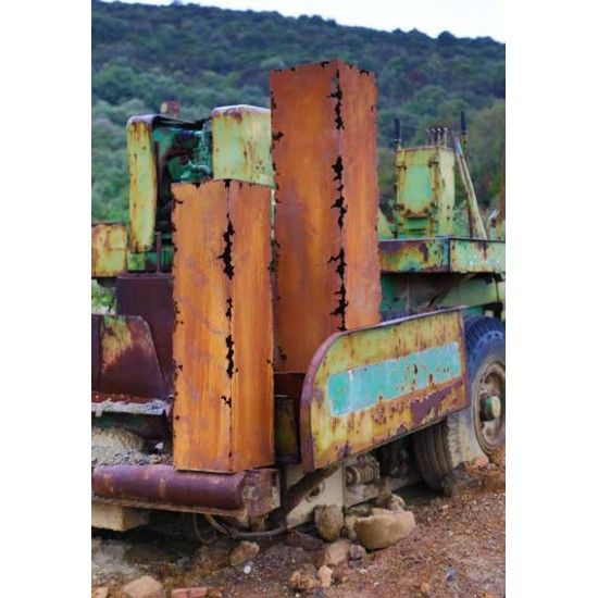 20 x 20 cm Edelrost Säule 'Gravina'  mit Rissen an den Kanten, eckig, Höhe 100 cm - für tolle Gartenideen Die Edelrost Rostsäule