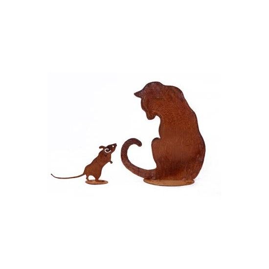 Deko Katzen und Mäuse Deko Katze nach unten schauend - 35 cm hoch 
Dekorative Katze auf Platte, welche nach unten sieht
perfek