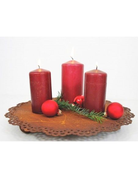 ausgefallene Tischdekoration  Kerzen Untersetzer Ø ca.30 cm Spitzendeckchen als Tablett Spitzendecke als Kerzenuntersetzer auf 3