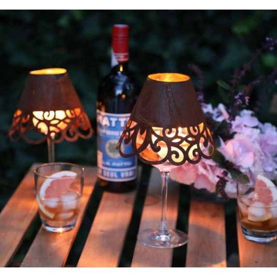 Neuheiten Saremo Deko Weinglas Windlicht - Lucca 