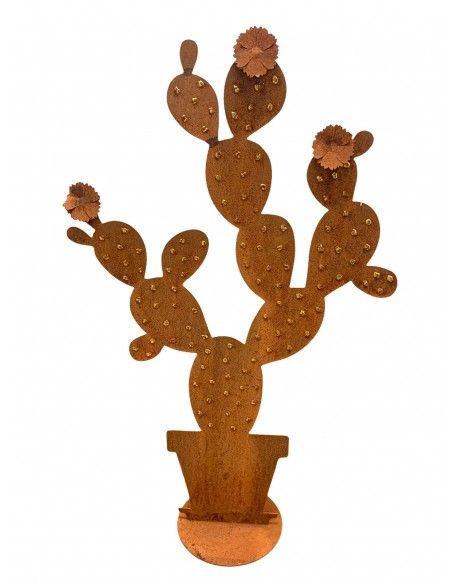 Blumen und Bäume Kaktus mit Goldpunkten 110 cm hoch Kaktus mit drei Blüten
Höhe: 110 cm
3 mm Stahl
