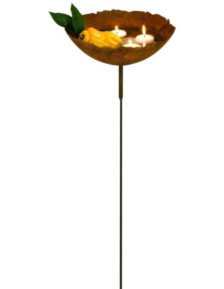 runde Pflanzschalen Ripple Schale mit leicht welligem Rand und kurzem Rohr an der Unterseite, Durchmesser 27 cm 
Schale mit wel