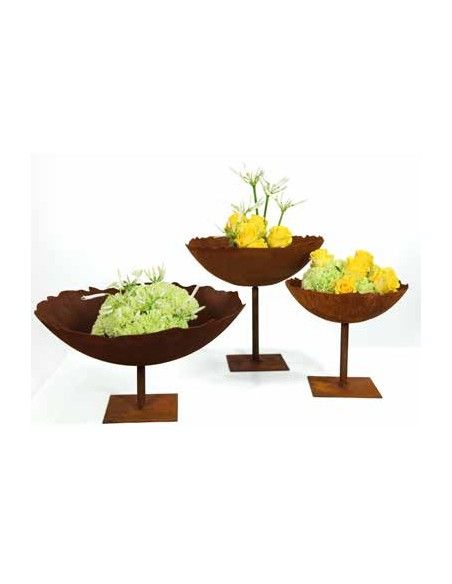 runde Pflanzschalen Ripple Schale mit leicht welligem Rand und kurzem Rohr an der Unterseite, Durchmesser 34 cm 
Wasserdichte M