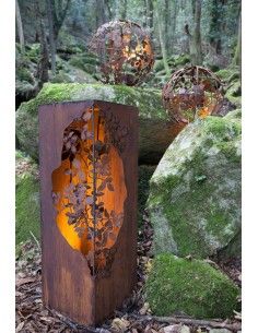 Säule mit Blätterranken innen, 100 cm hoch, 35 x 35 cm 2