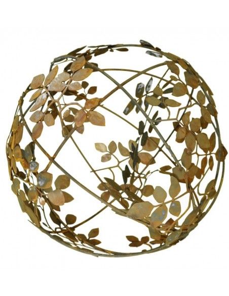 50 cm Dekokugeln in Rost Optik Rost Gartenkugel mit Blättern - außen + innen - Ø 50 cm 
Ø 50 cm
aufwändig gearbeitete Dekokuge