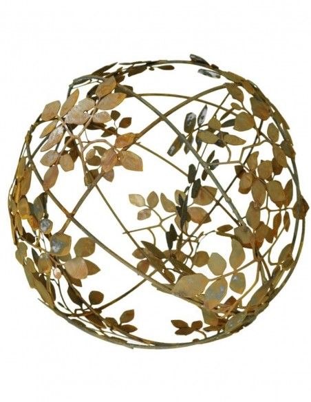 40 cm Kugeln Rost Gartenkugel mit Blättern -  außen + innen - Ø 40 cm Ø 40 cm
aufwändig gearbeitete Dekokugel aus rostigem Meta