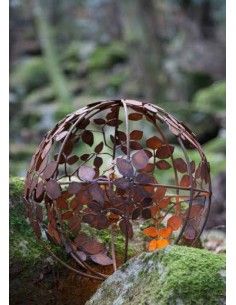 40 cm Kugeln Rost Gartenkugel mit Blättern -  außen + innen - Ø 40 cm Ø 40 cm
aufwändig gearbeitete Dekokugel aus rostigem Meta 2