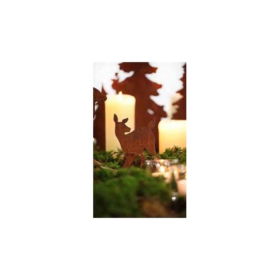 rostige Deko Hirsche und Rehe Hirschfamilie zum Stellen auf Stange, Länge 55 cm Höhe 38 cm
Länge 55 cm
mit 2 Querstangen zum S