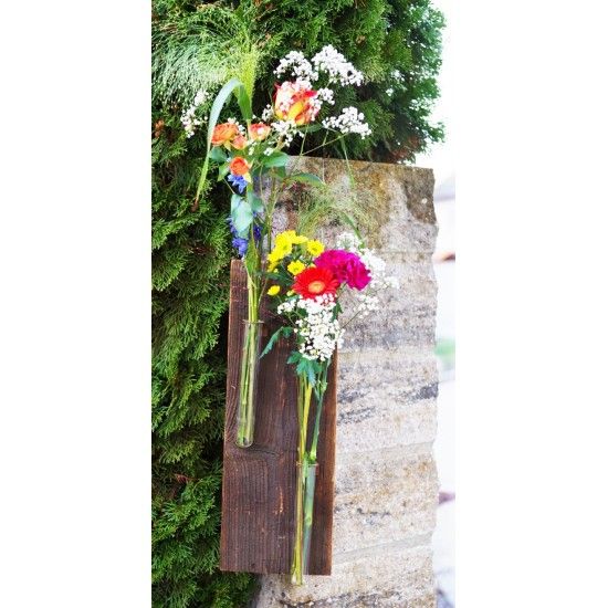 Pflanzgefäße + Schalen + Kronen Holzbrett Deko vertikal Höhe 50 cm - alternativen Blumenvasen Dieses Holzbrett aus sonnenverbran