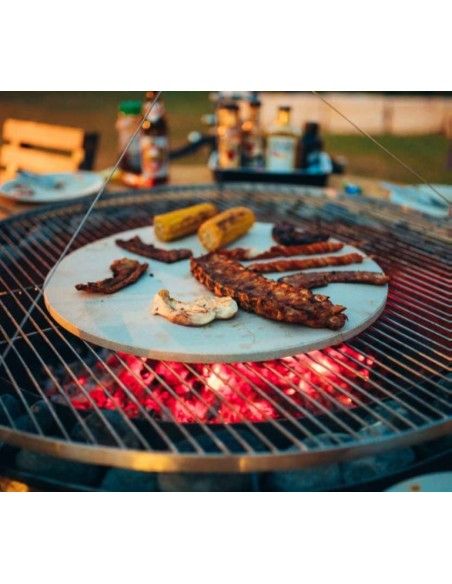 Grillstelle im Industrie Design XL Edelstahl Grillrost 100 cm Ø für