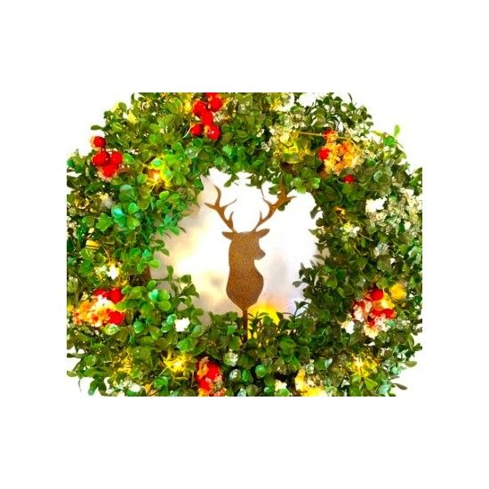 Gartenstecker für Weihnachten Hirschkopf 12 cm groß als Mini Gartenstecker - 40 cm Gesamthöhe 


Dieser Hirschkopf passt prim