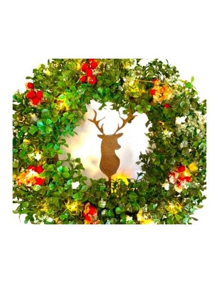 Gartenstecker für Weihnachten Hirschkopf 12 cm groß als Mini Gartenstecker - 40 cm Gesamthöhe 


Dieser Hirschkopf passt prim