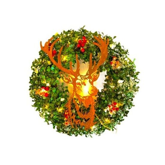 Metall Hirschkopf klein zum Hängen rost Höhe 28,5cm Höhe 28,5cm
Breite 20cm