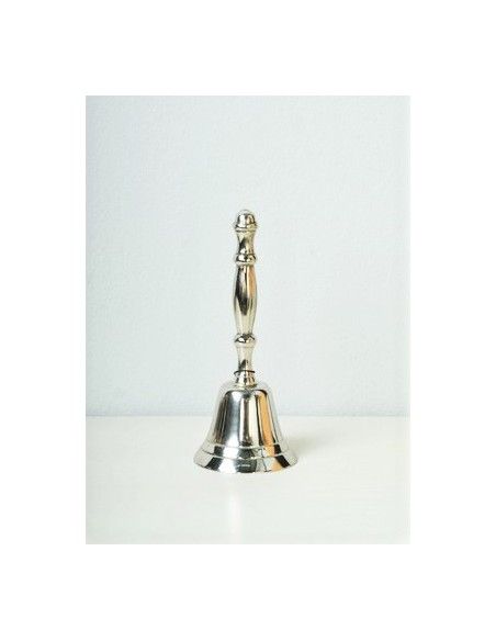 Weihnachtsdeko Tischglocke - Glenda - Silber 6 x 15 cm 